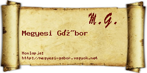 Megyesi Gábor névjegykártya