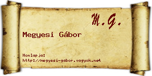 Megyesi Gábor névjegykártya